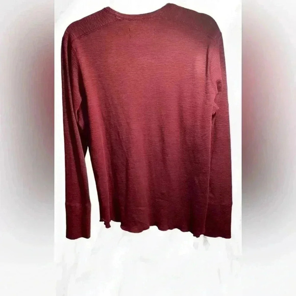 Wings + Horns Signal Slubbed Long Sleeve burgundy  T-Shirt L - Picture 3 of 6